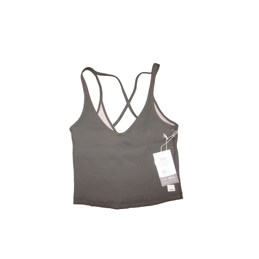 Vuori Rib Crop Tank Oregano Green Womens Small VW198 NWT
